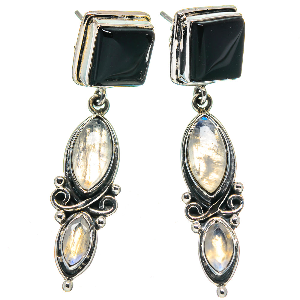 Black Onyx Earrings handcrafted by Anasilvercos - EARR414778