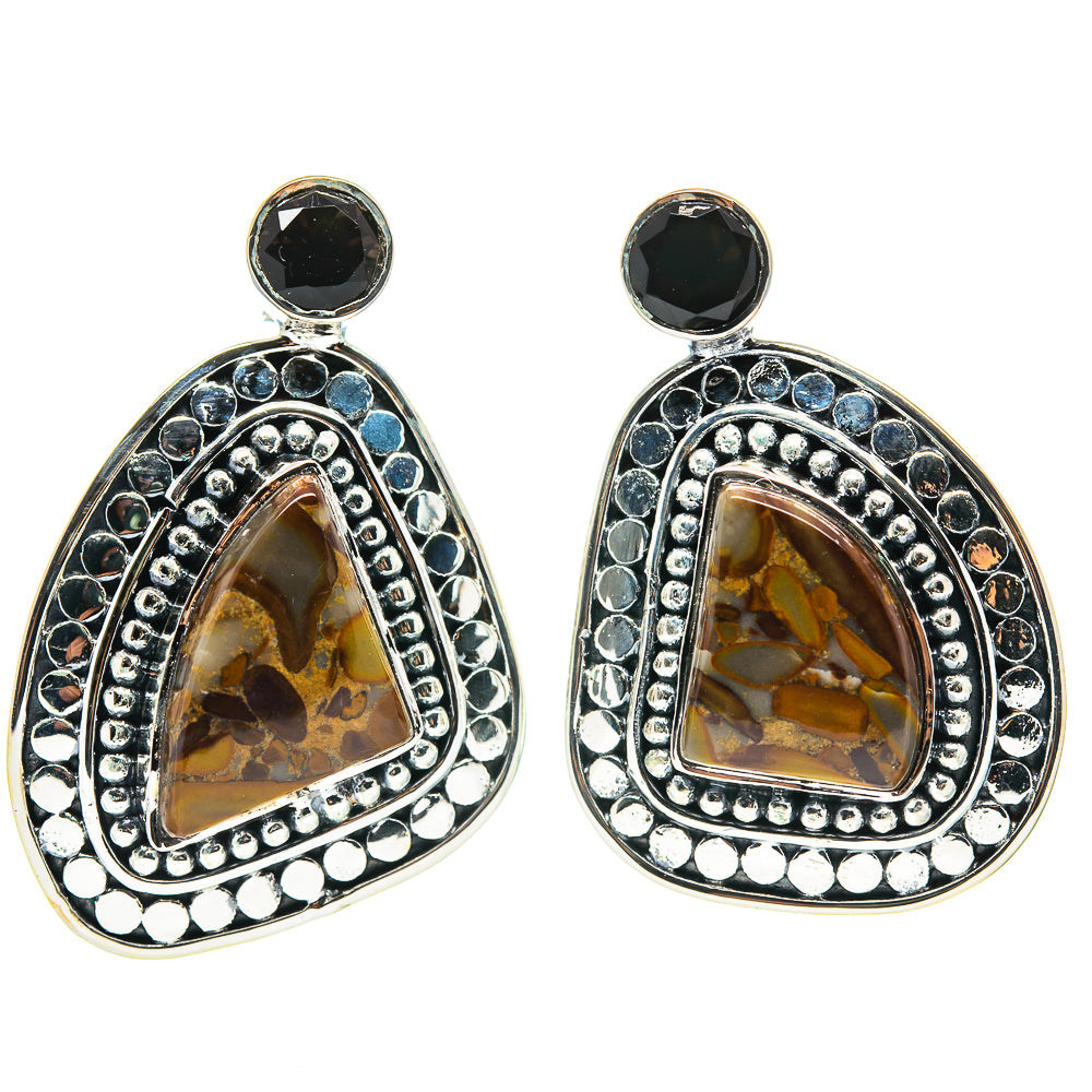 Bamboo Jasper Earrings handcrafted by Anasilvercos - EARR414779