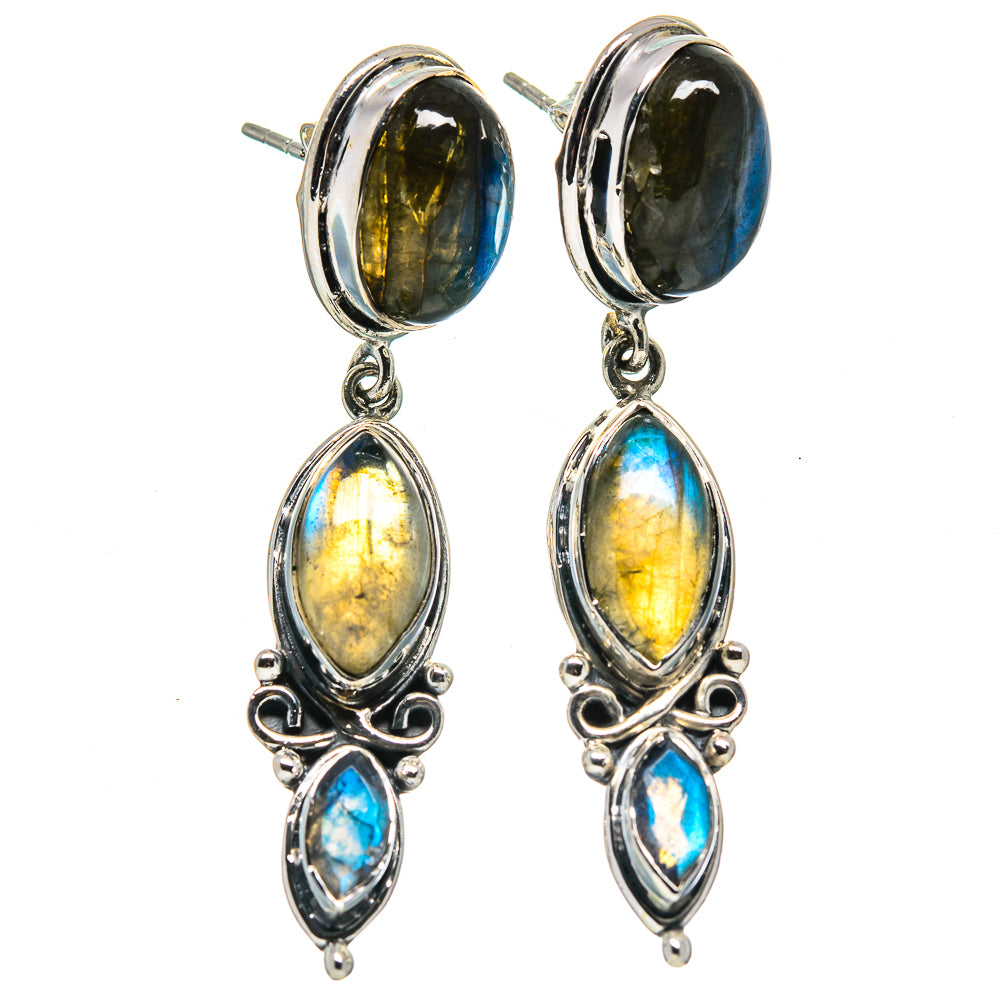 Labradorite Earrings handcrafted by Anasilvercos - EARR414783