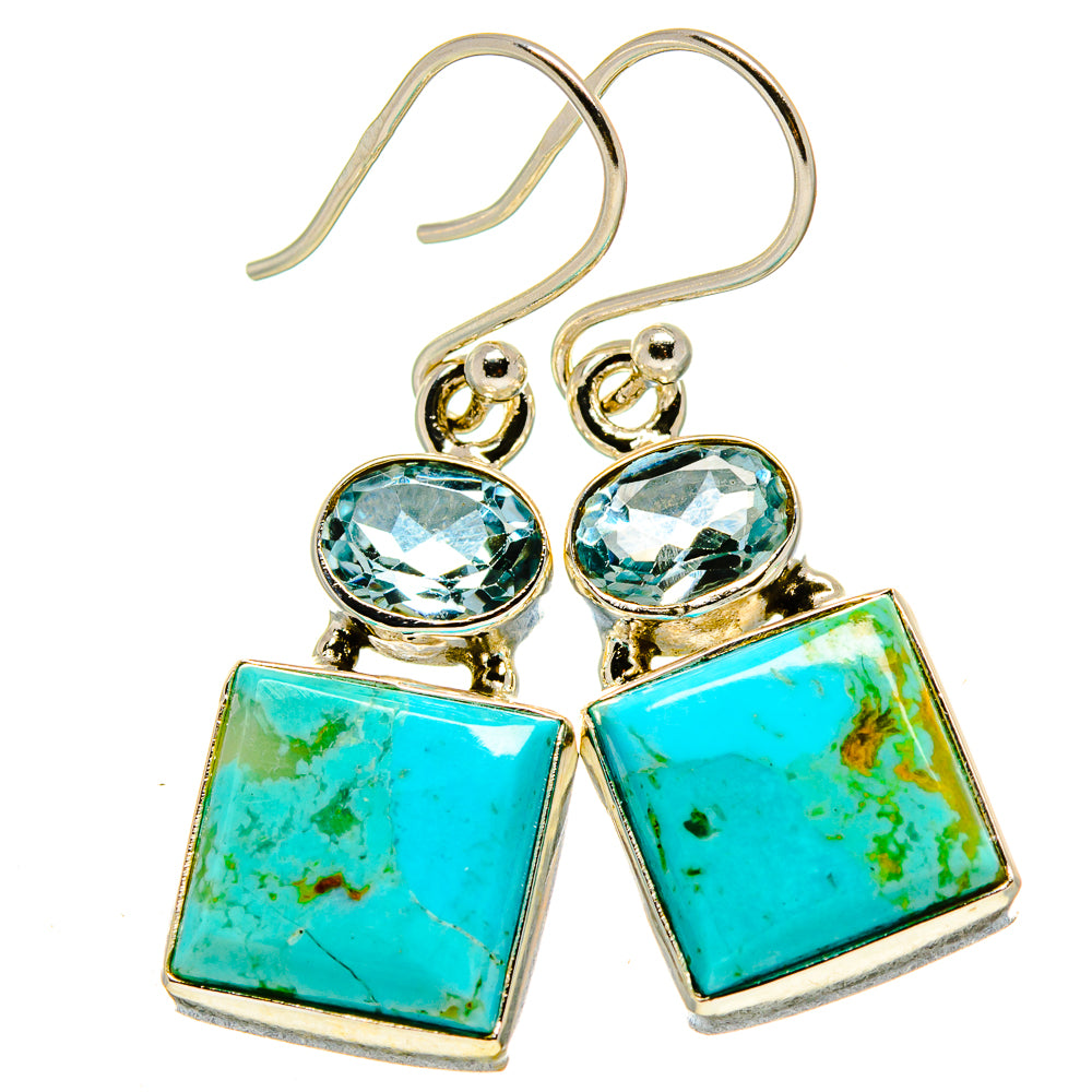 Arizona Turquoise Earrings handcrafted by Anasilvercos - EARR414786