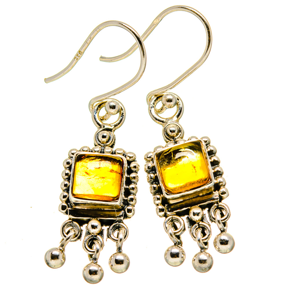 Citrine Earrings handcrafted by Anasilvercos - EARR414794