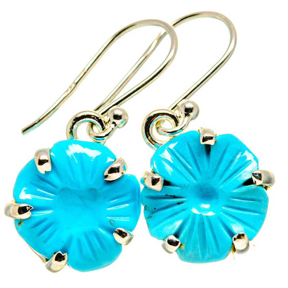 Arizona Turquoise Earrings handcrafted by Anasilvercos - EARR414798