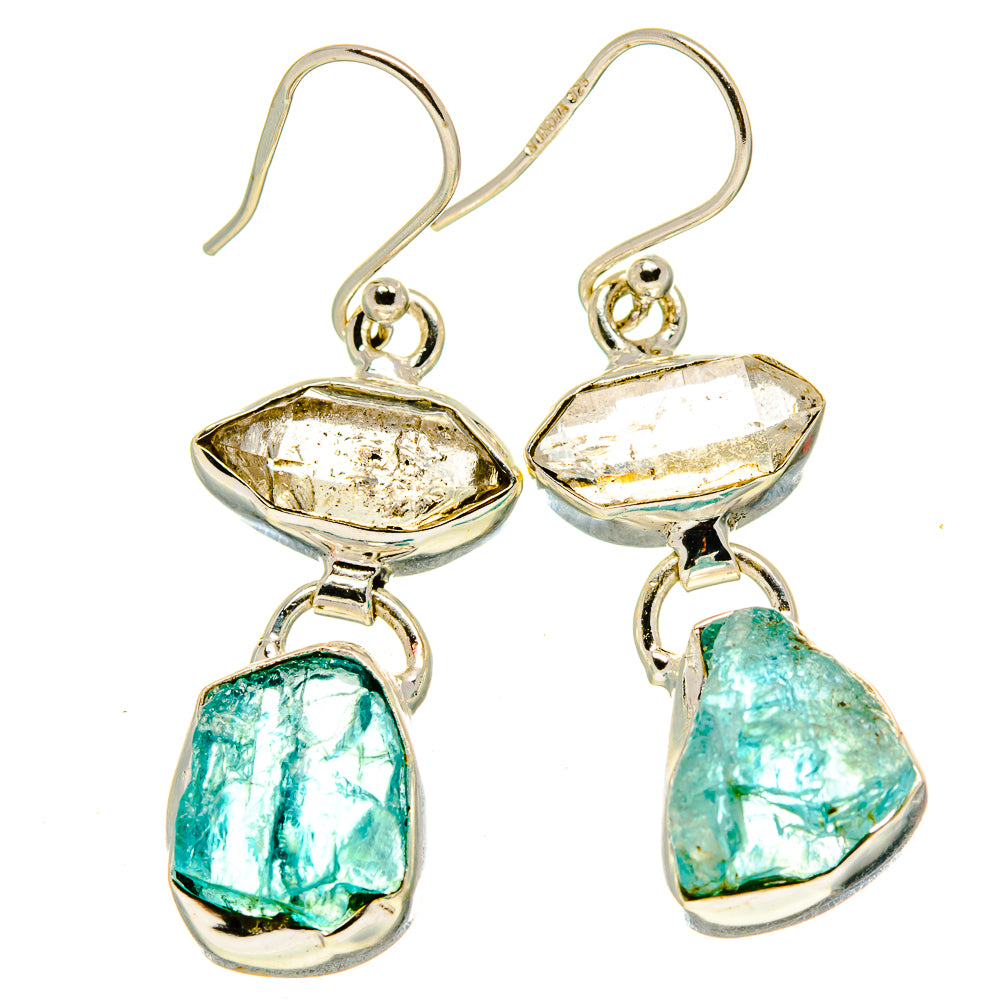 Blue Fluorite Earrings handcrafted by Anasilvercos - EARR414802