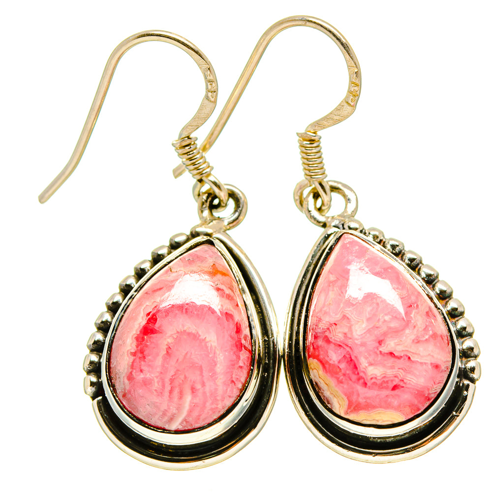 Rhodochrosite Earrings handcrafted by Anasilvercos - EARR414813