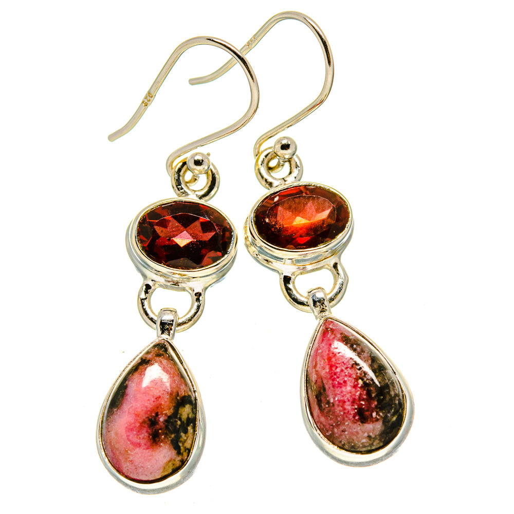 Rhodonite Earrings handcrafted by Anasilvercos - EARR414828