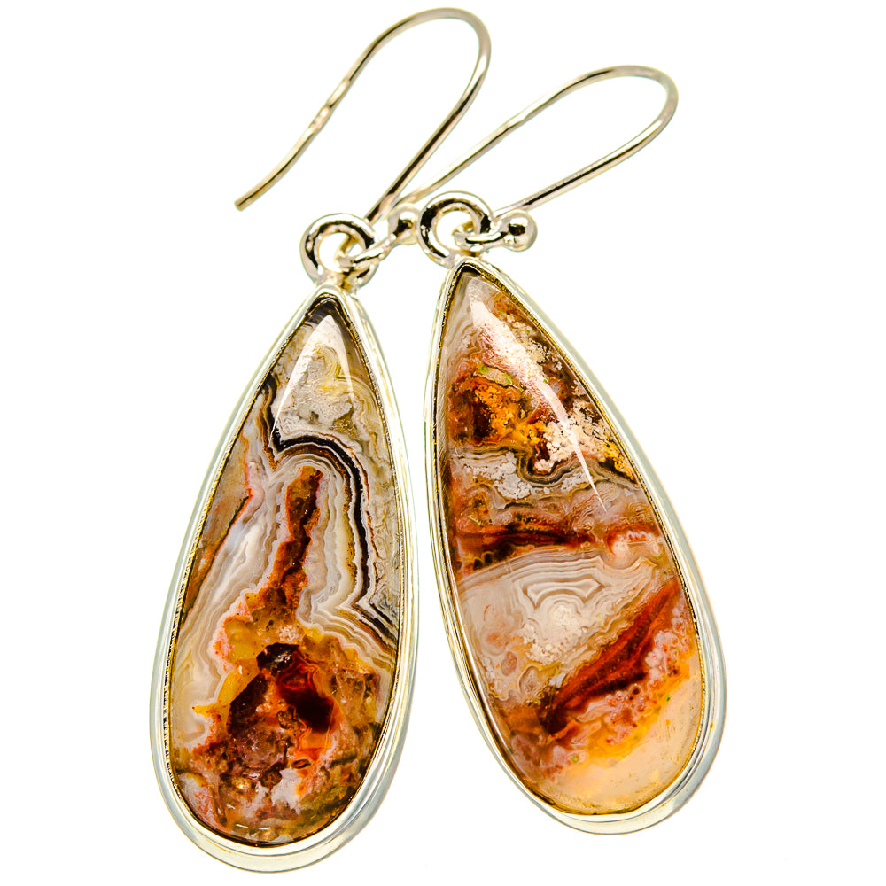 Crazy Lace Agate Earrings handcrafted by Anasilvercos - EARR414831