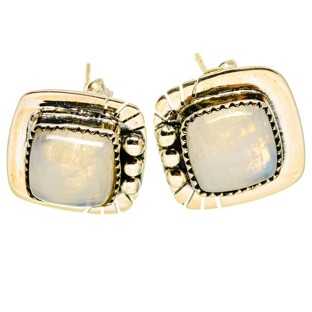 Rainbow Moonstone Earrings handcrafted by Anasilvercos - EARR414840