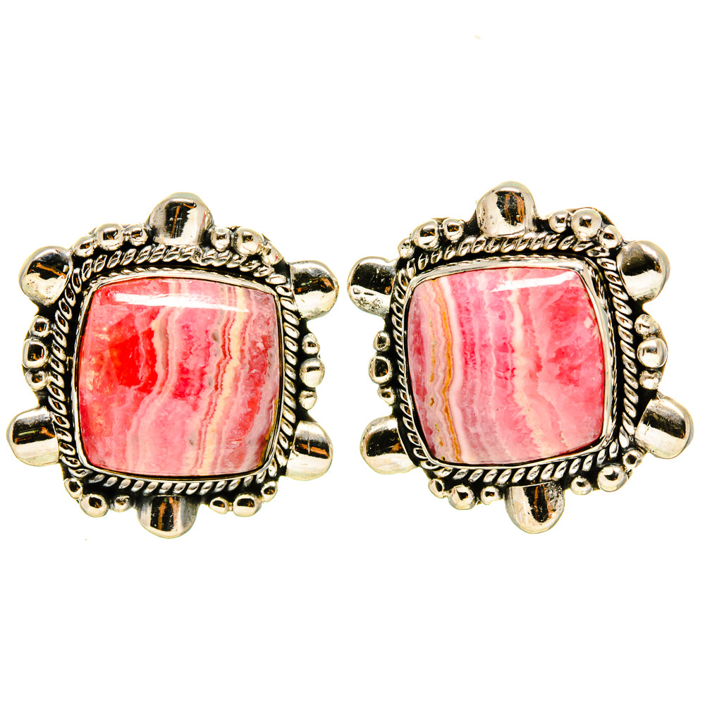 Rhodochrosite Earrings handcrafted by Anasilvercos - EARR414841