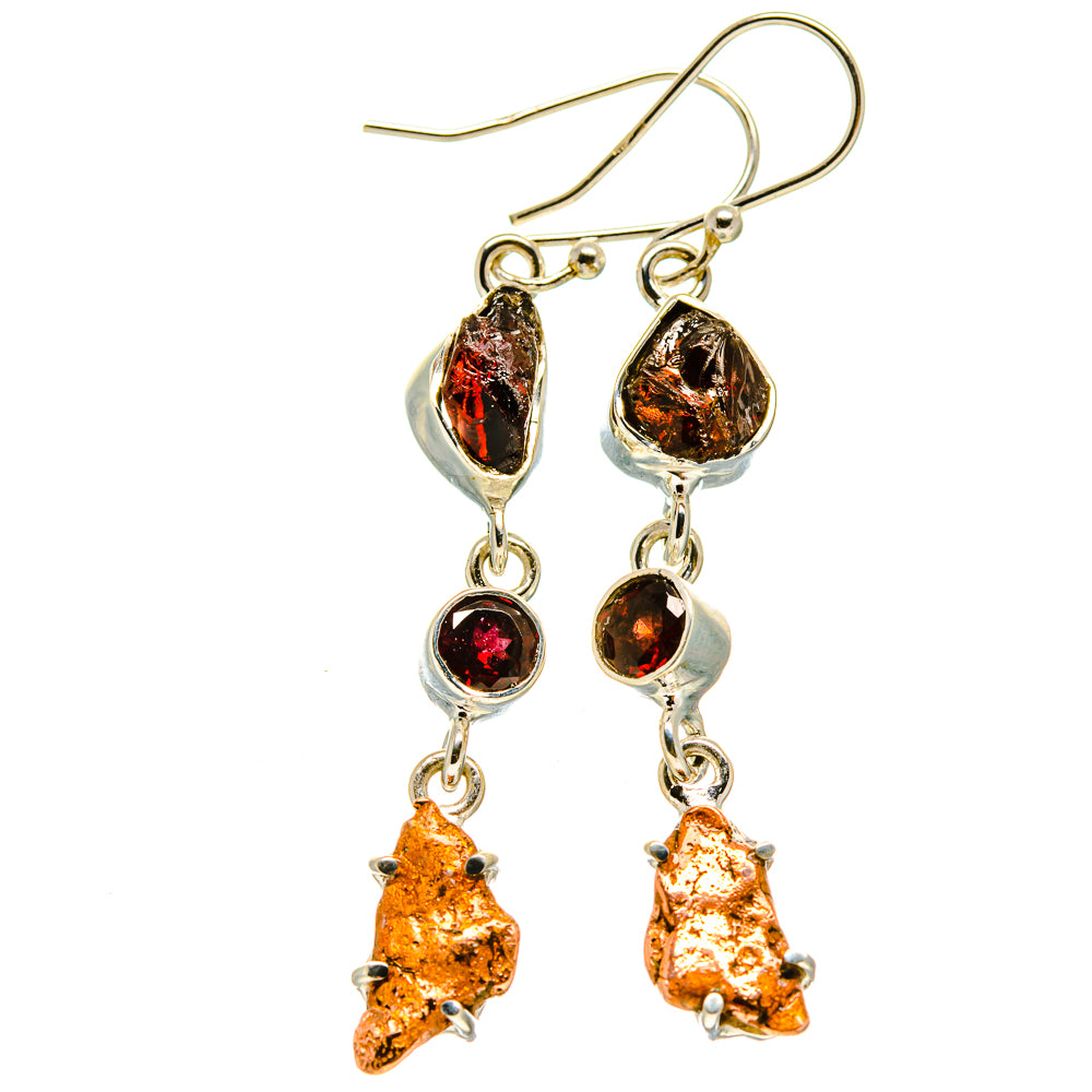 Blister Copper Earrings handcrafted by Anasilvercos - EARR414844
