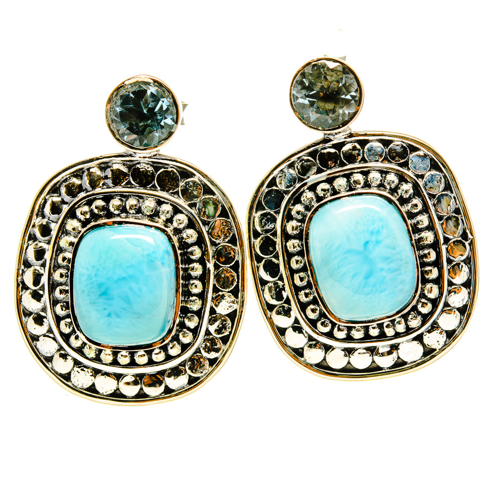Larimar Earrings handcrafted by Anasilvercos - EARR414853