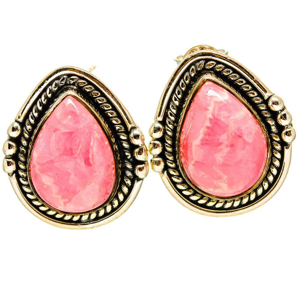 Rhodochrosite Earrings handcrafted by Anasilvercos - EARR414859