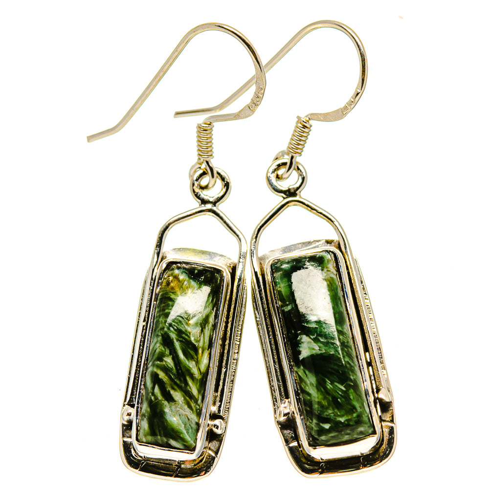 Seraphinite Earrings handcrafted by Anasilvercos - EARR414870