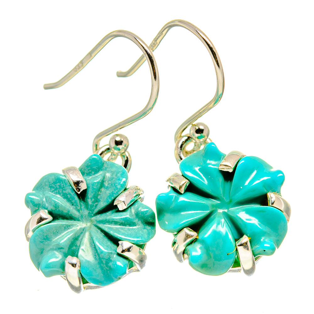 Arizona Turquoise Earrings handcrafted by Anasilvercos - EARR414872