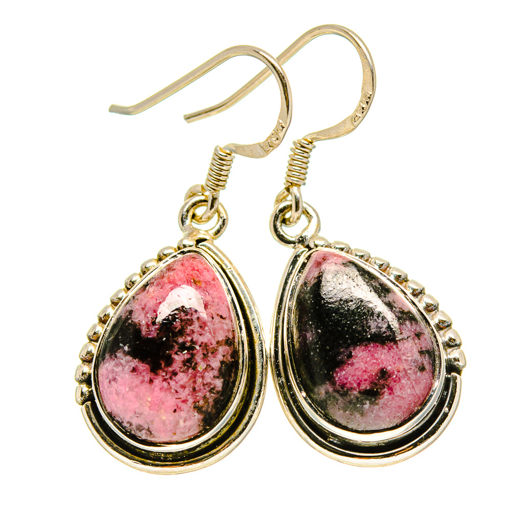 Rhodonite Earrings handcrafted by Anasilvercos - EARR414876