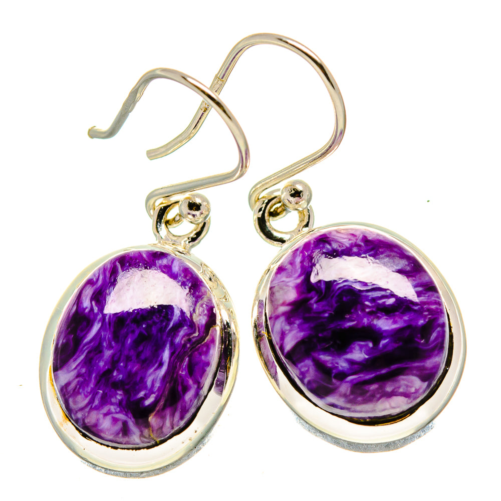 Charoite Earrings handcrafted by Anasilvercos - EARR414882