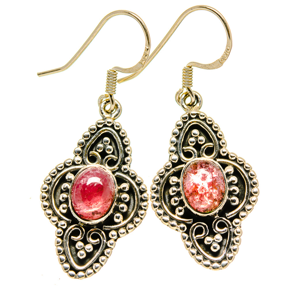 Pink Tourmaline Earrings handcrafted by Anasilvercos - EARR414884