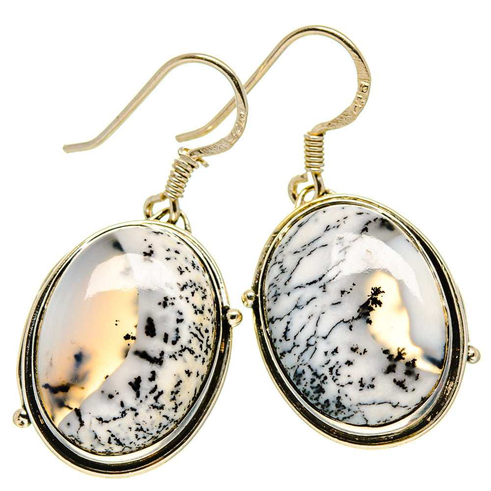 Dendritic Opal Earrings handcrafted by Anasilvercos - EARR414886