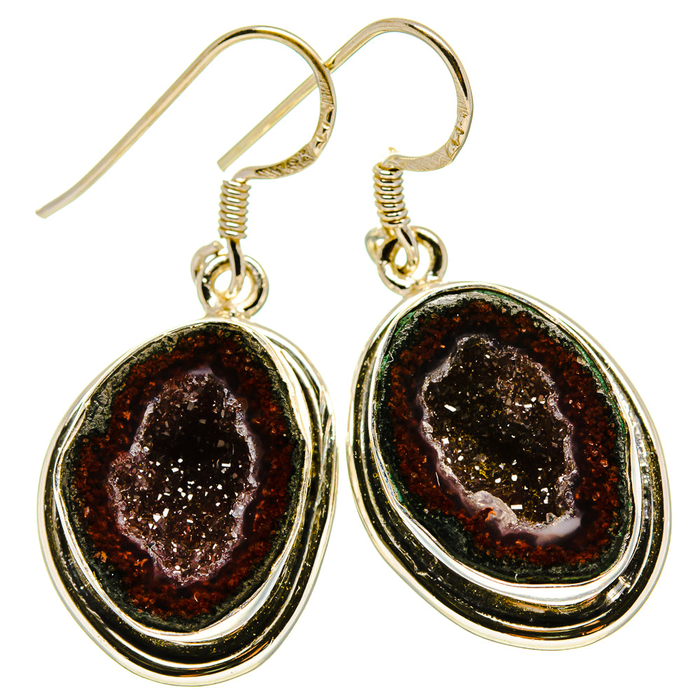 Coconut Geode Druzy Earrings handcrafted by Anasilvercos - EARR414887
