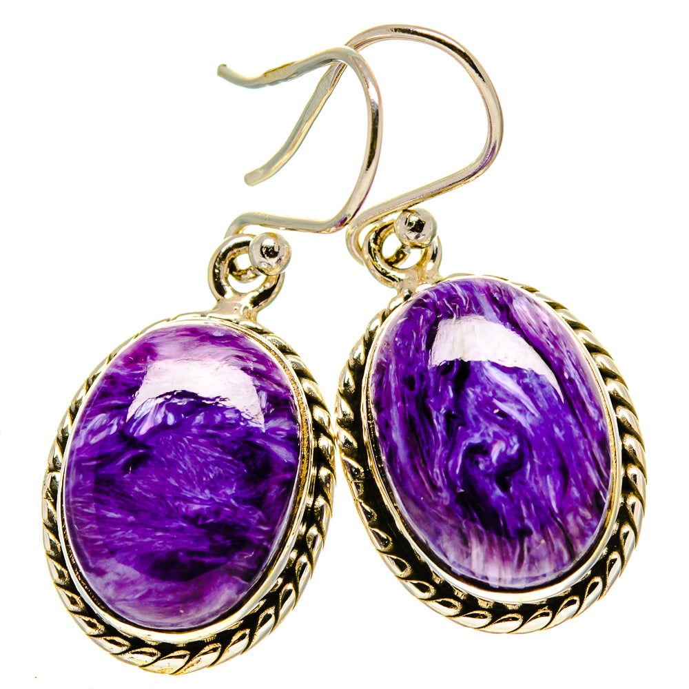 Charoite Earrings handcrafted by Anasilvercos - EARR414890
