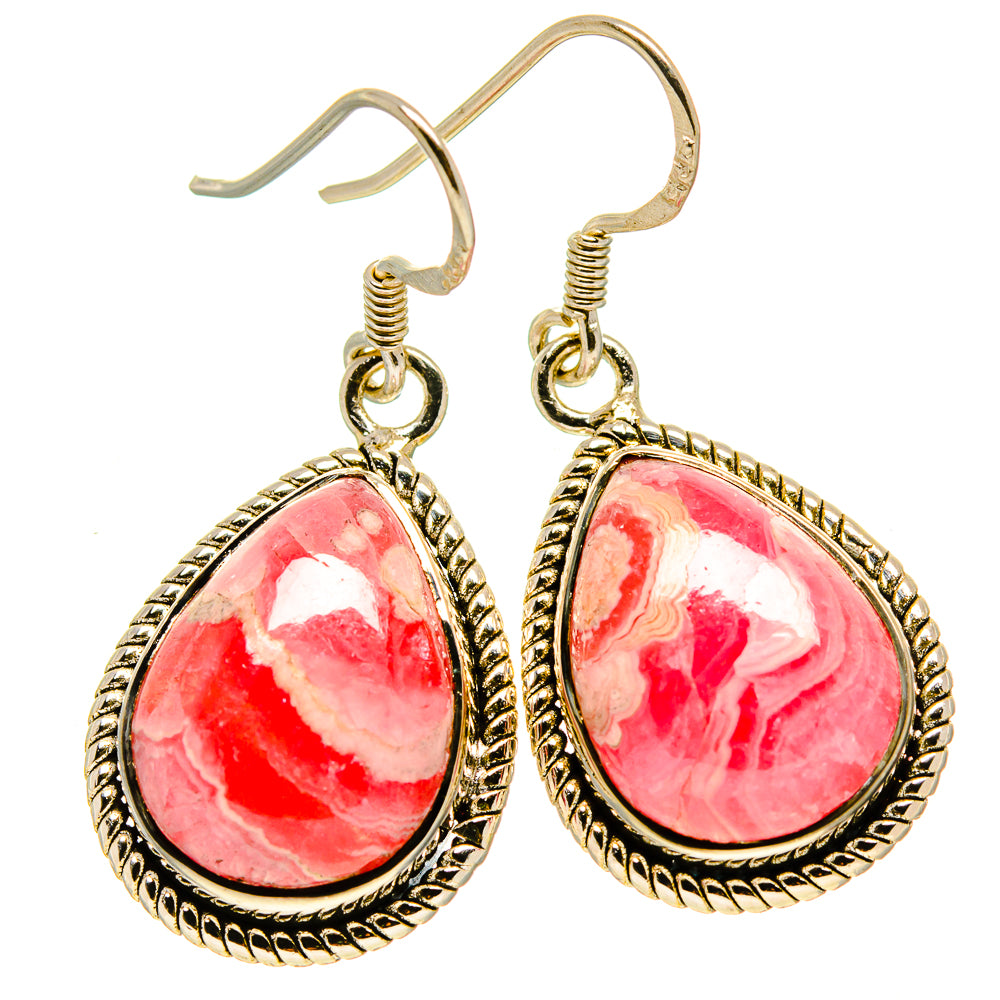 Rhodochrosite Earrings handcrafted by Anasilvercos - EARR414895