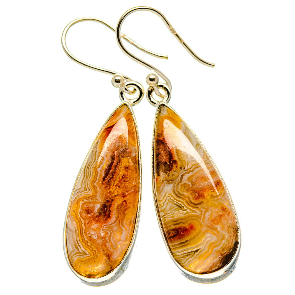 Crazy Lace Agate Earrings handcrafted by Anasilvercos - EARR414897