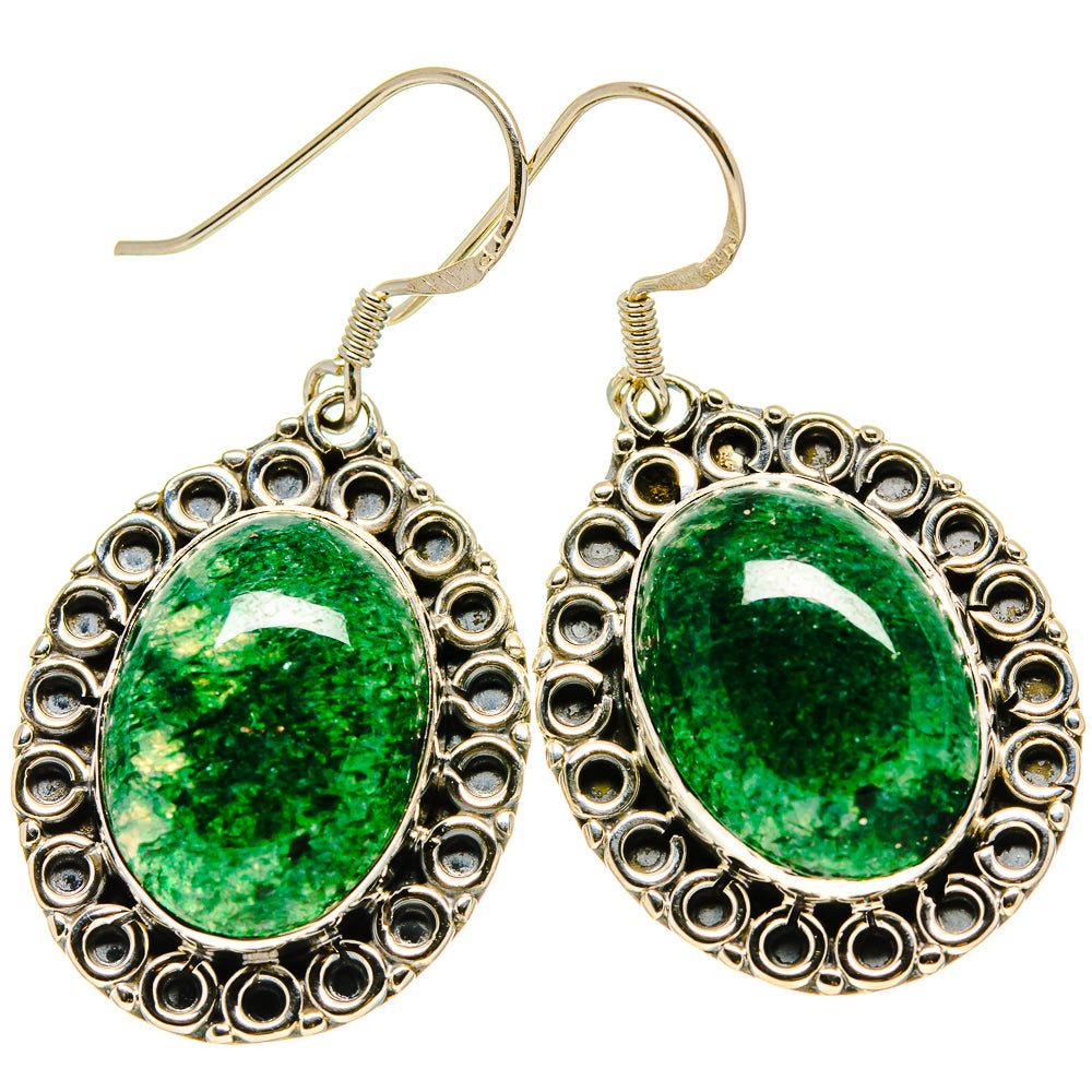 Green Aventurine Earrings handcrafted by Anasilvercos - EARR414899