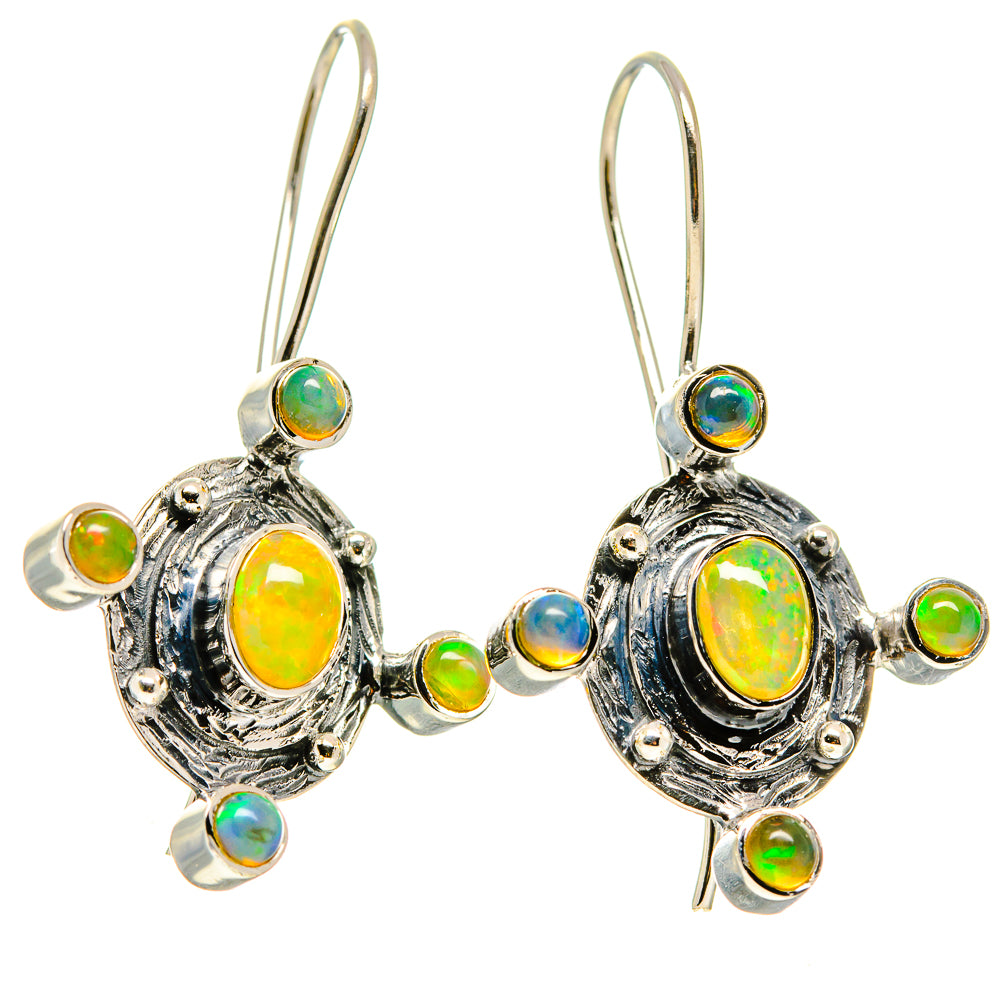 Ethiopian Opal Earrings handcrafted by Anasilvercos - EARR414905