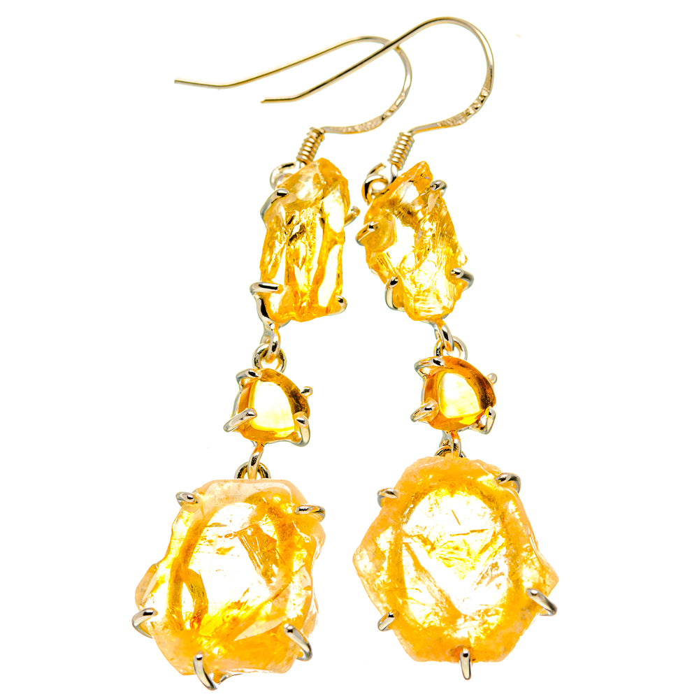 Citrine Earrings handcrafted by Anasilvercos - EARR414907