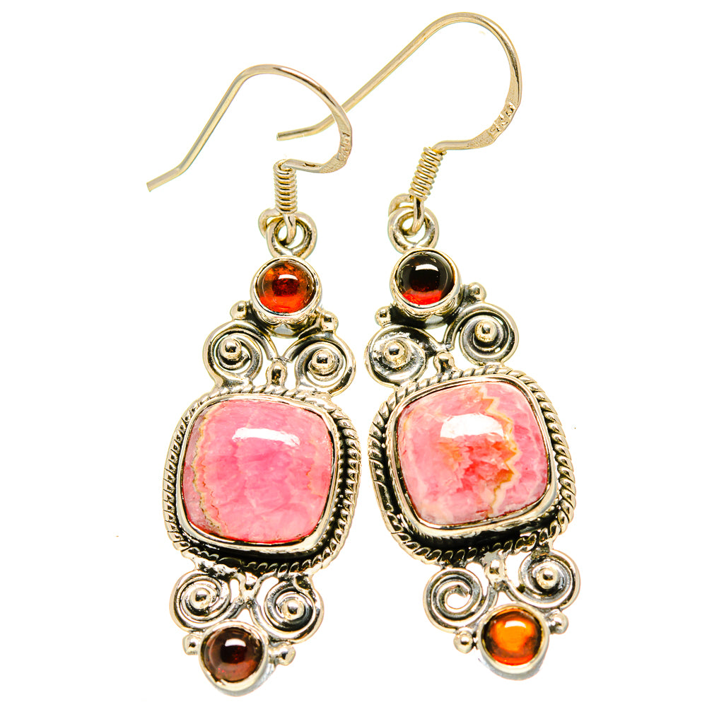 Rhodochrosite Earrings handcrafted by Anasilvercos - EARR414910