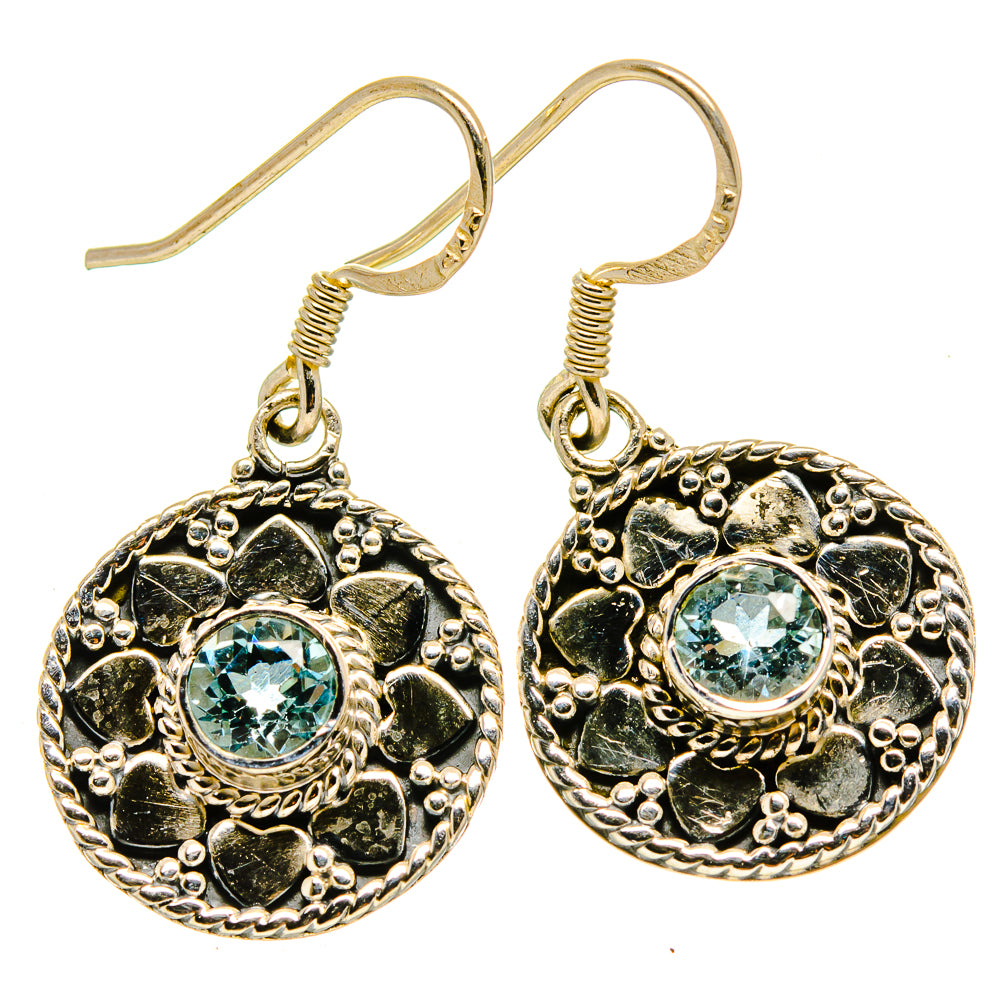 Blue Topaz Earrings handcrafted by Anasilvercos - EARR414923