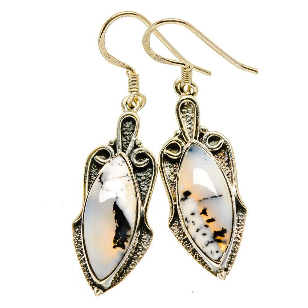 Dendritic Opal Earrings handcrafted by Anasilvercos - EARR414928