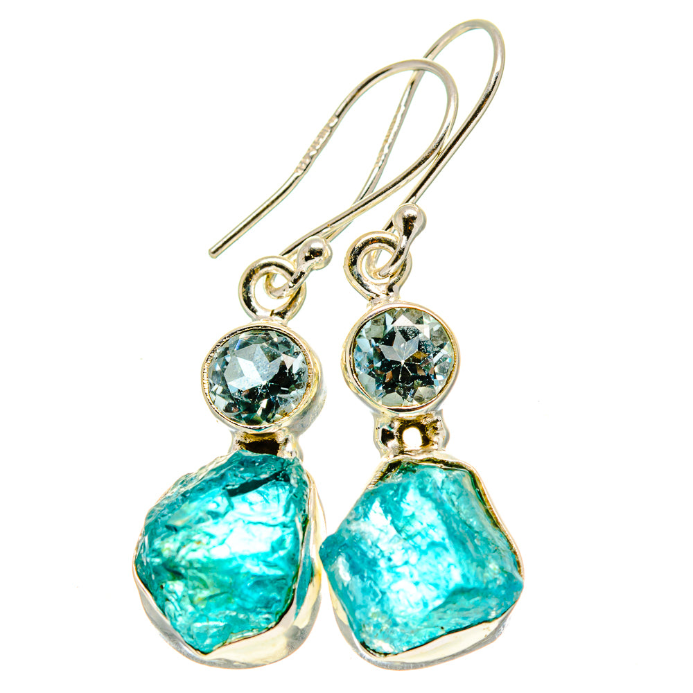 Blue Fluorite Earrings handcrafted by Anasilvercos - EARR414945