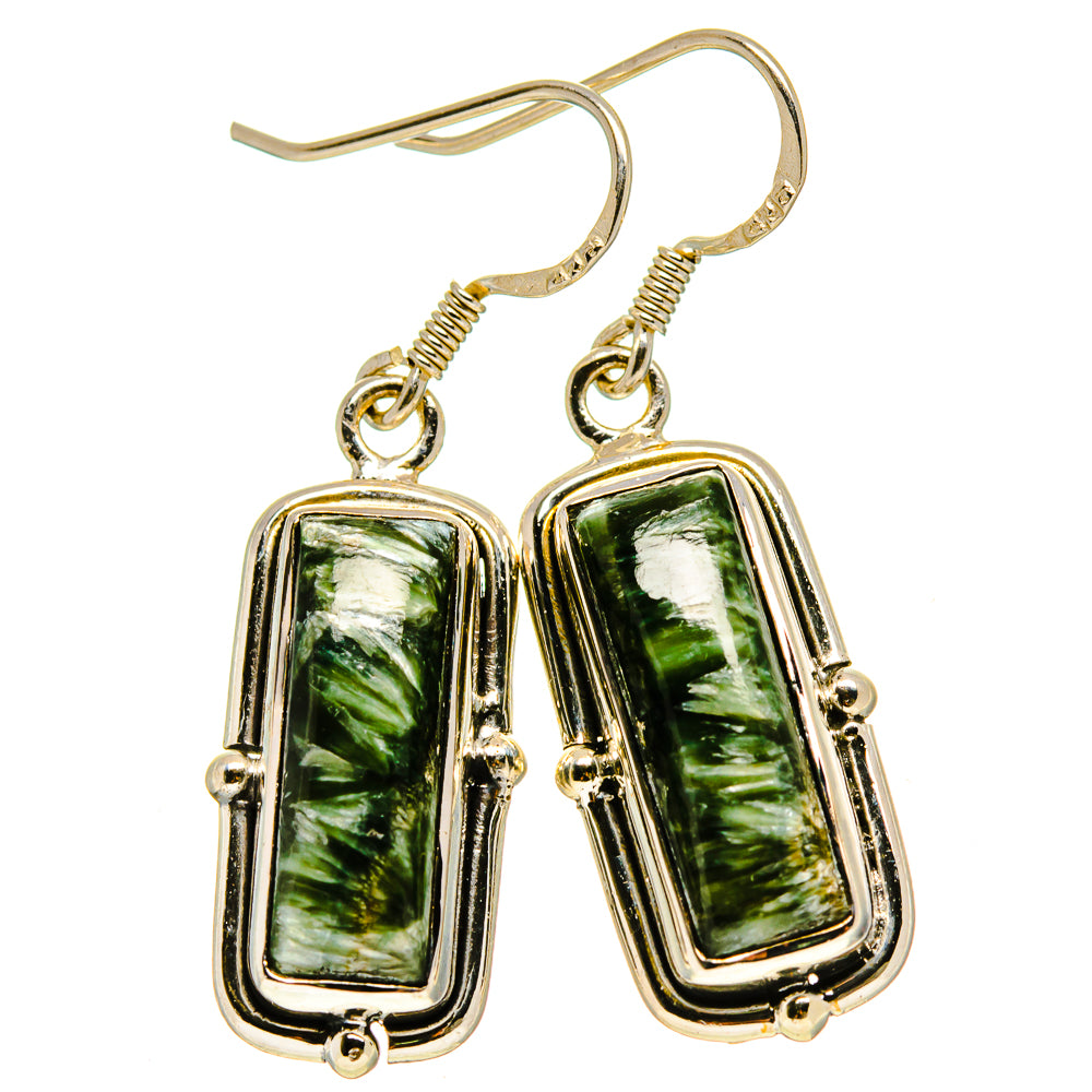 Seraphinite Earrings handcrafted by Anasilvercos - EARR414947