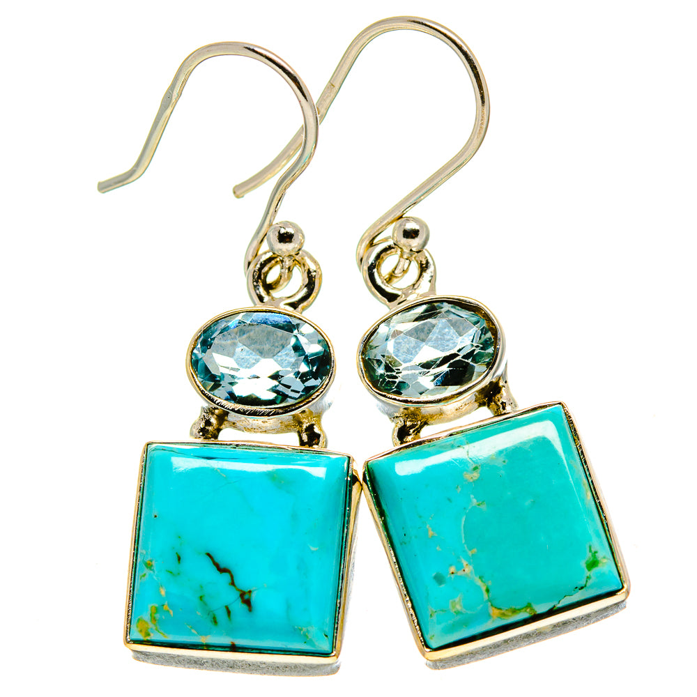 Arizona Turquoise Earrings handcrafted by Anasilvercos - EARR414951