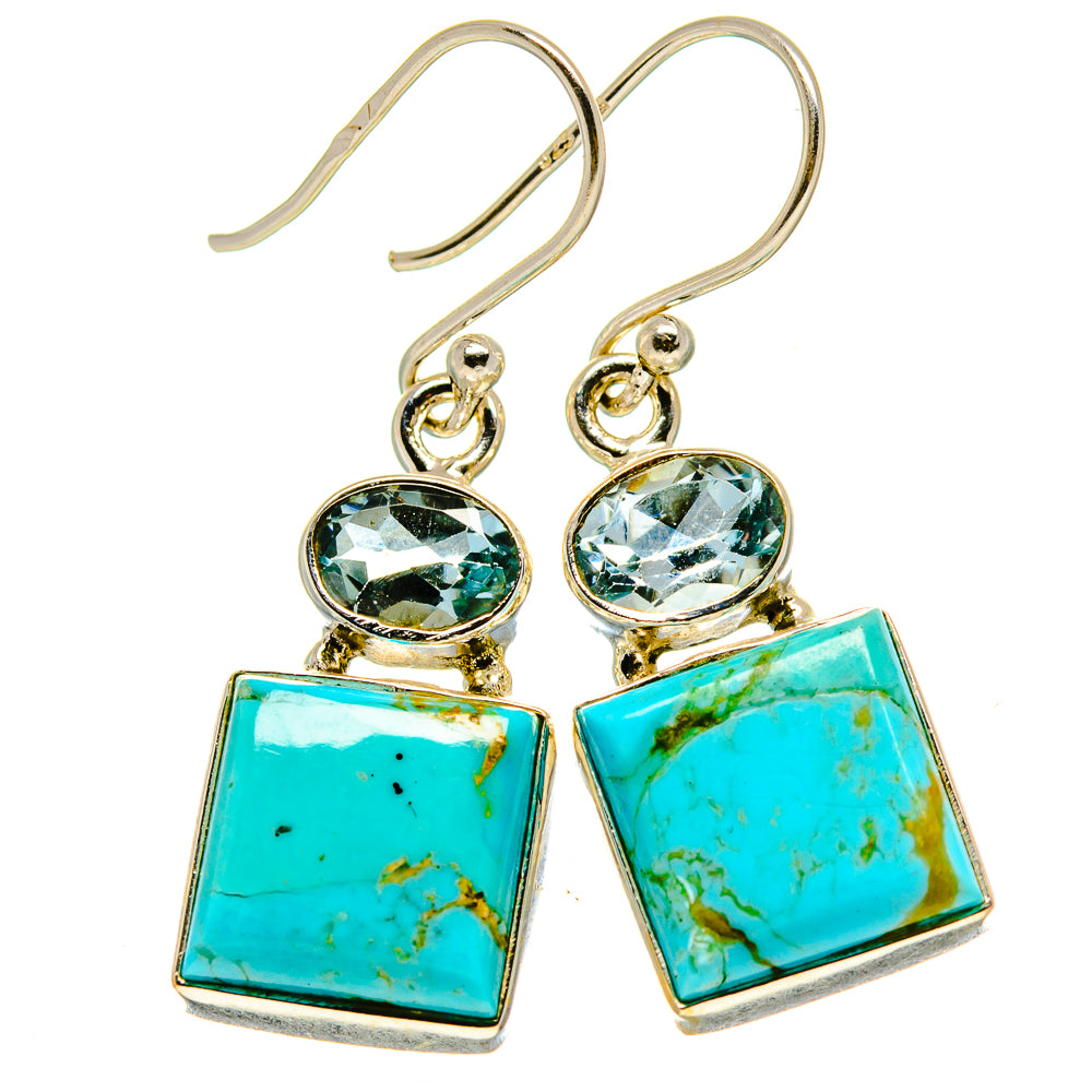 Arizona Turquoise Earrings handcrafted by Anasilvercos - EARR414984