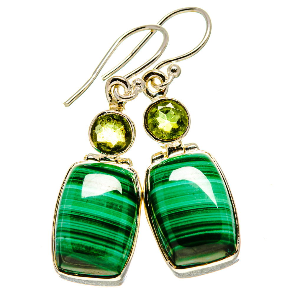 Malachite Earrings handcrafted by Anasilvercos - EARR414994