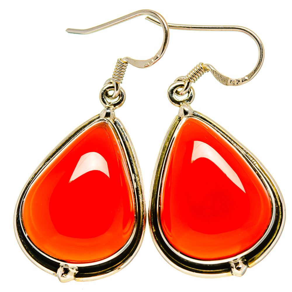 Red Onyx Earrings handcrafted by Anasilvercos - EARR415006