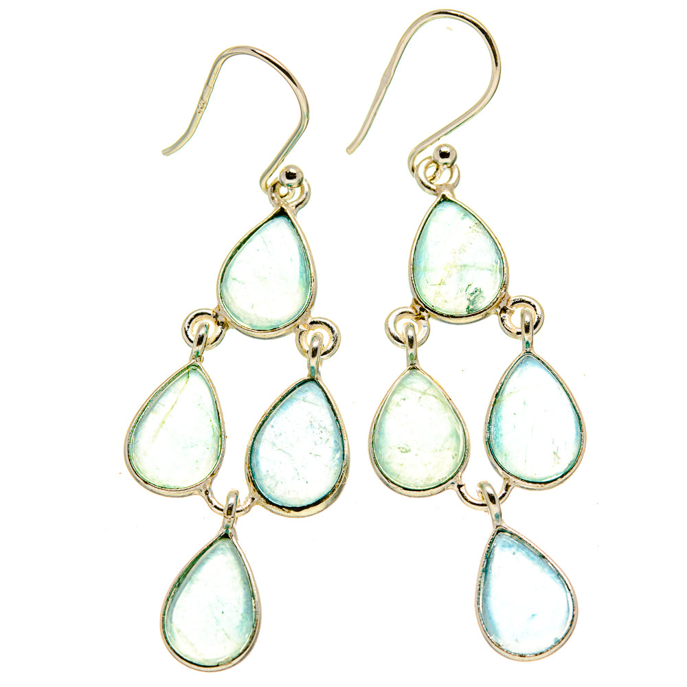 Aqua Chalcedony Earrings handcrafted by Anasilvercos - EARR415010