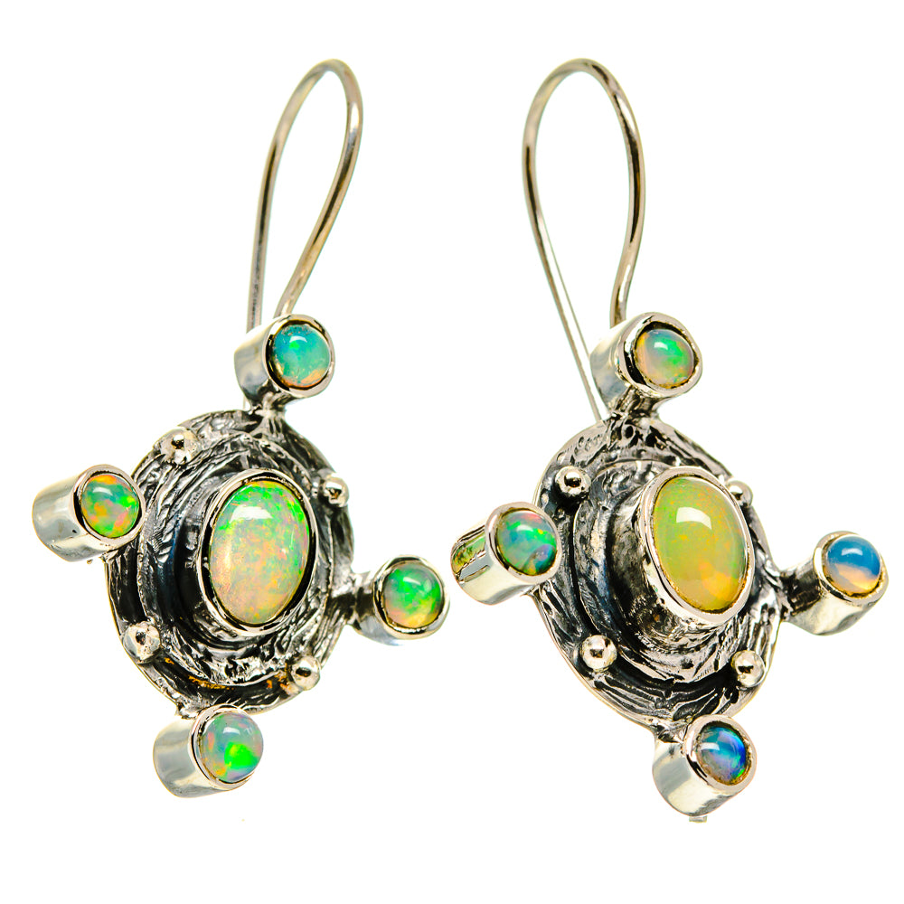 Ethiopian Opal Earrings handcrafted by Anasilvercos - EARR415014