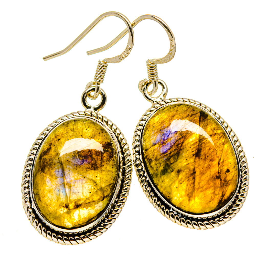 Labradorite Earrings handcrafted by Anasilvercos - EARR415015