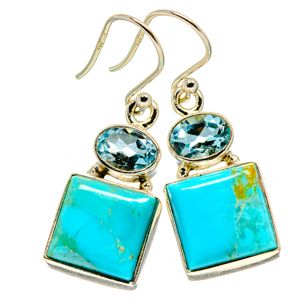 Arizona Turquoise Earrings handcrafted by Anasilvercos - EARR415025