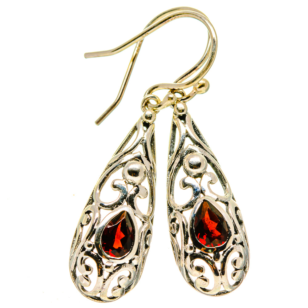 Garnet Earrings handcrafted by Anasilvercos - EARR415041