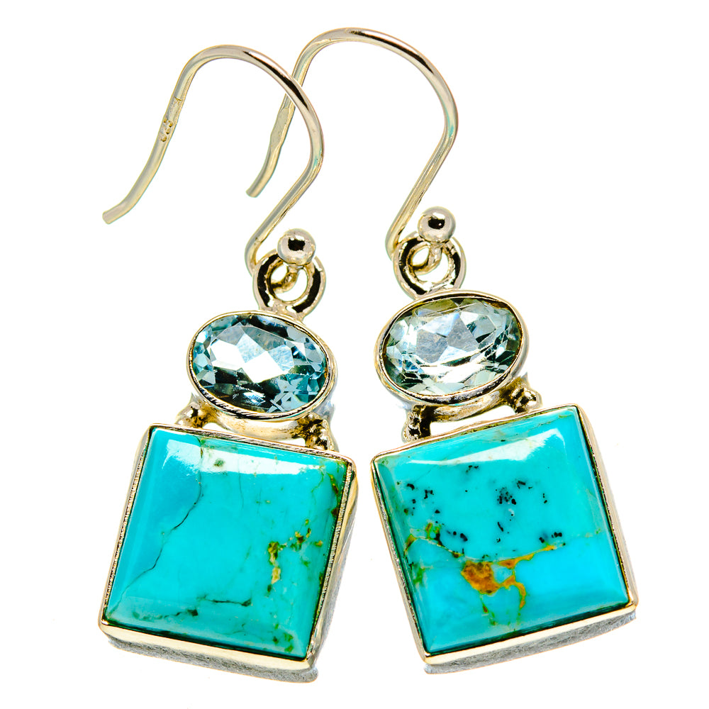 Arizona Turquoise Earrings handcrafted by Anasilvercos - EARR415043