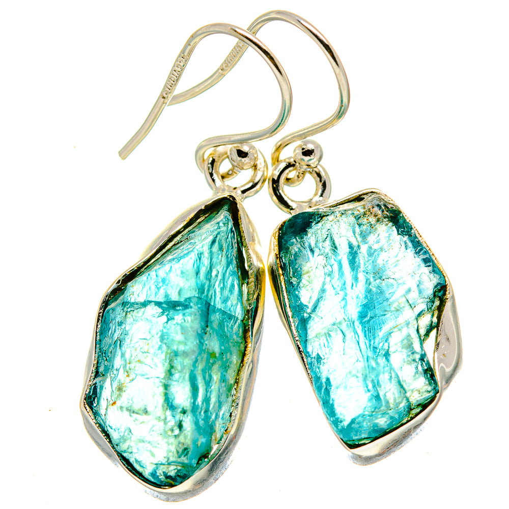 Blue Fluorite Earrings handcrafted by Anasilvercos - EARR415048