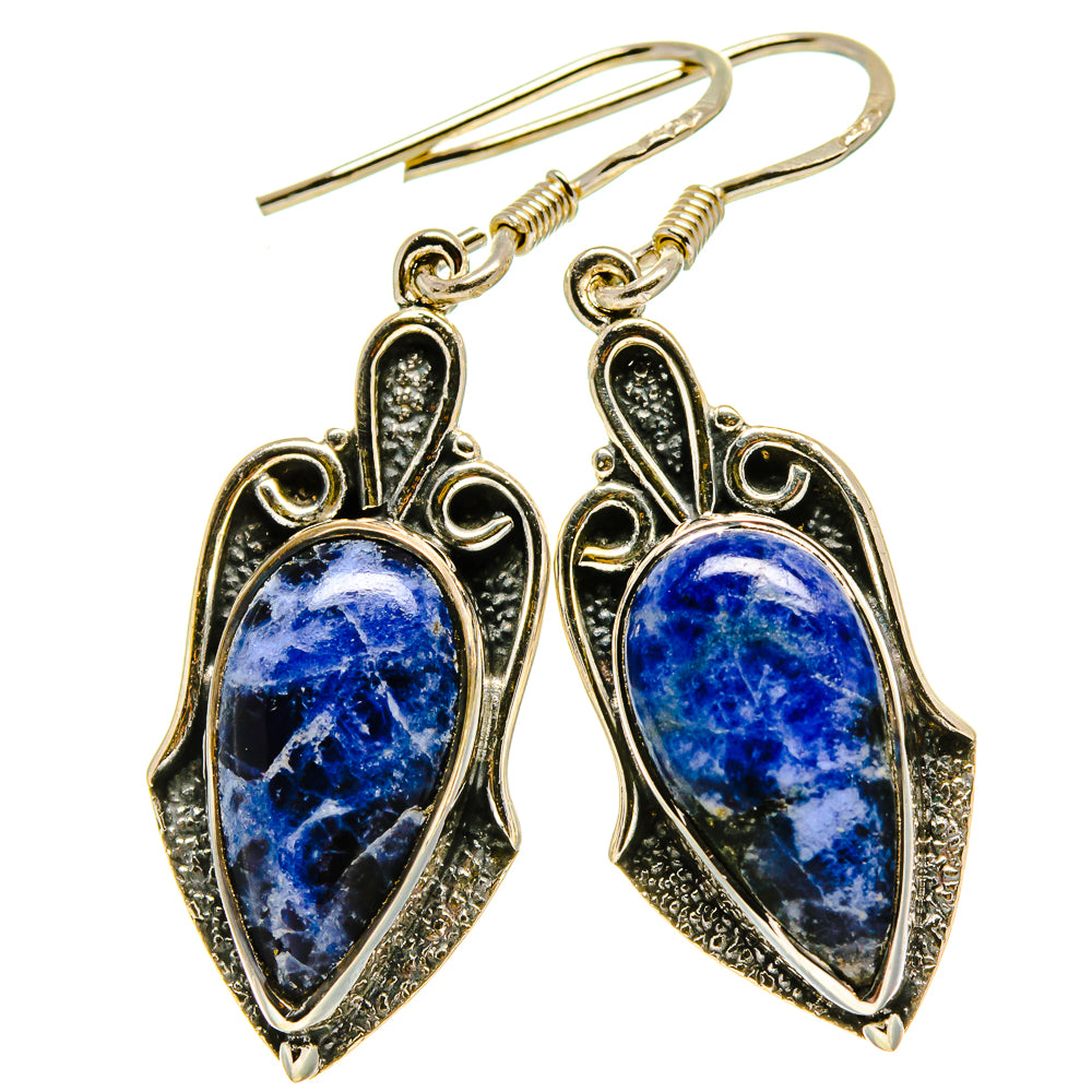 Sodalite Earrings handcrafted by Anasilvercos - EARR415050