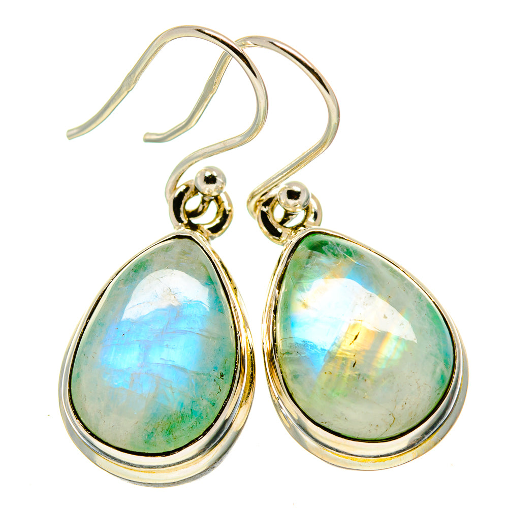 Green Moonstone Earrings handcrafted by Anasilvercos - EARR415062