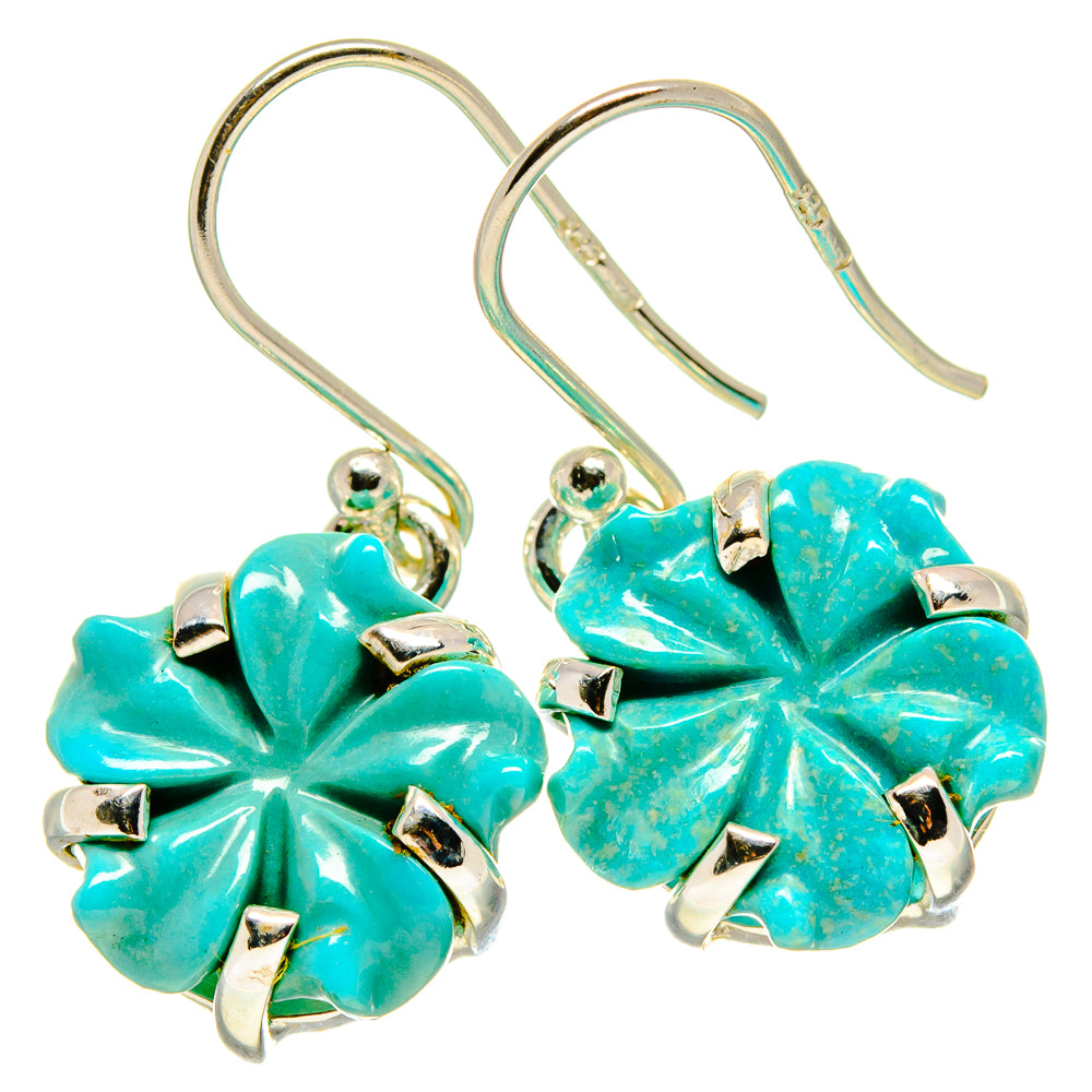Arizona Turquoise Earrings handcrafted by Anasilvercos - EARR415063