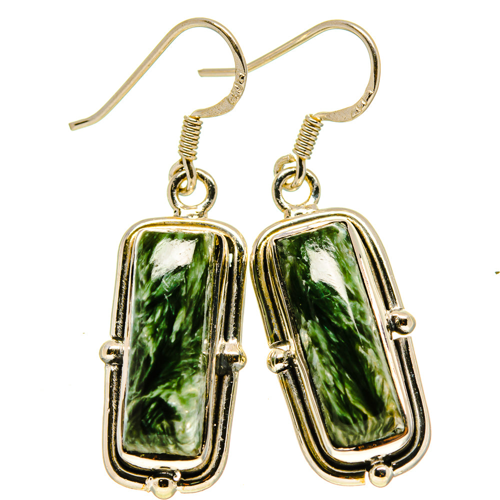 Seraphinite Earrings handcrafted by Anasilvercos - EARR415065
