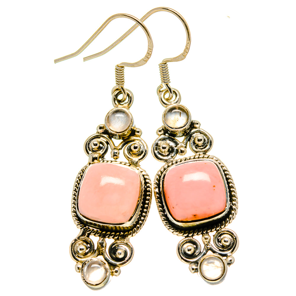 Pink Opal Earrings handcrafted by Anasilvercos - EARR415067
