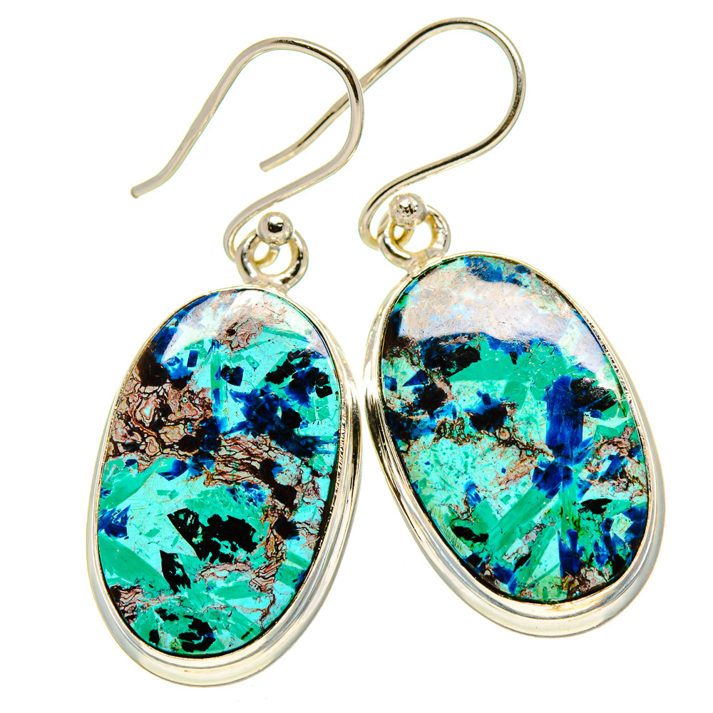 Chrysocolla Earrings handcrafted by Anasilvercos - EARR415071